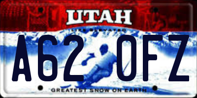 UT license plate A620FZ