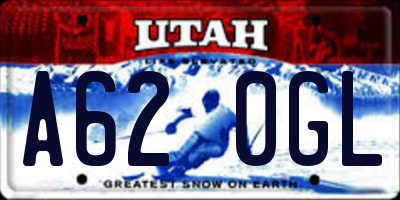 UT license plate A620GL
