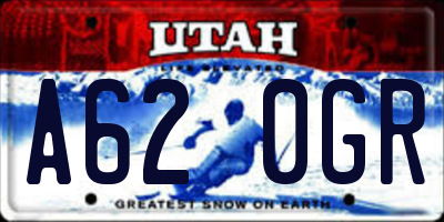 UT license plate A620GR