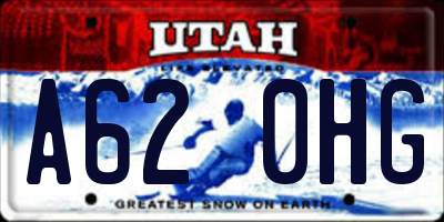 UT license plate A620HG