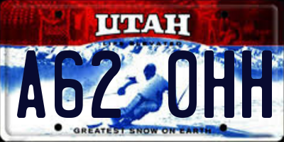 UT license plate A620HH