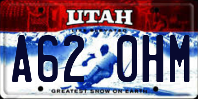 UT license plate A620HM