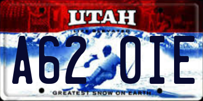 UT license plate A620IE
