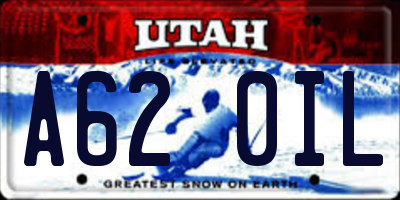 UT license plate A620IL