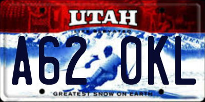 UT license plate A620KL