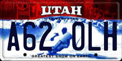 UT license plate A620LH