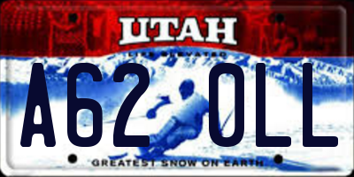 UT license plate A620LL