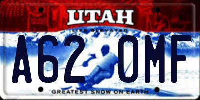 UT license plate A620MF
