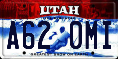 UT license plate A620MI