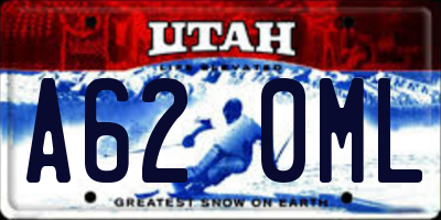 UT license plate A620ML