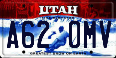 UT license plate A620MV