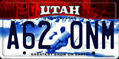 UT license plate A620NM