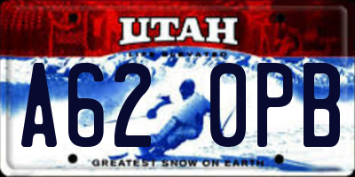 UT license plate A620PB