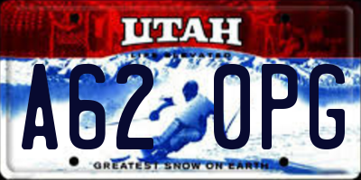 UT license plate A620PG