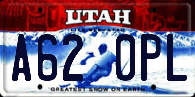 UT license plate A620PL