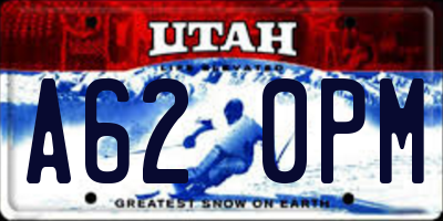 UT license plate A620PM