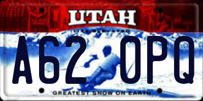 UT license plate A620PQ