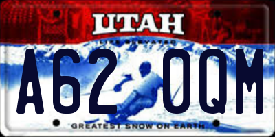 UT license plate A620QM