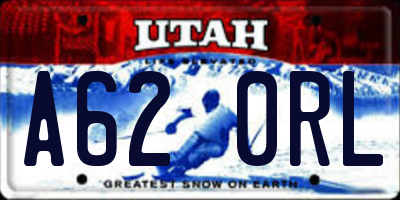 UT license plate A620RL