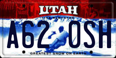 UT license plate A620SH