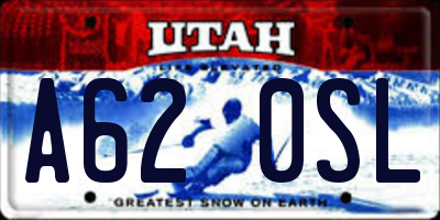 UT license plate A620SL