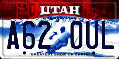 UT license plate A620UL