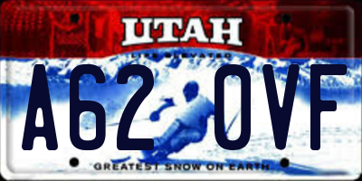 UT license plate A620VF
