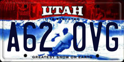 UT license plate A620VG