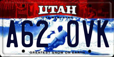UT license plate A620VK