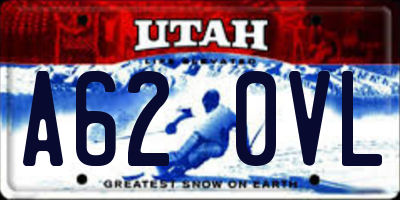 UT license plate A620VL