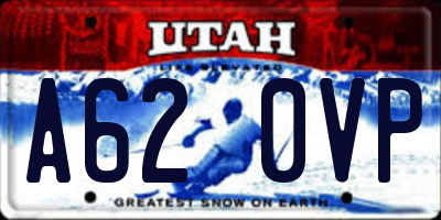 UT license plate A620VP
