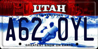 UT license plate A620YL