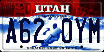 UT license plate A620YM