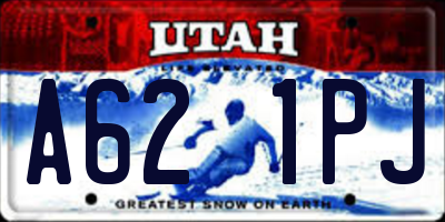 UT license plate A621PJ