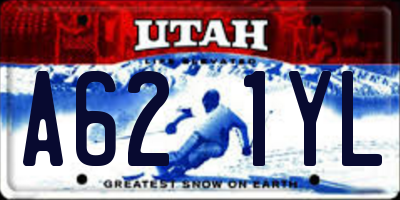 UT license plate A621YL
