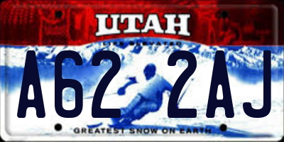 UT license plate A622AJ