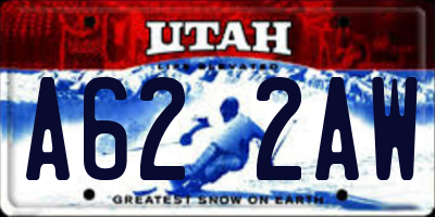 UT license plate A622AW