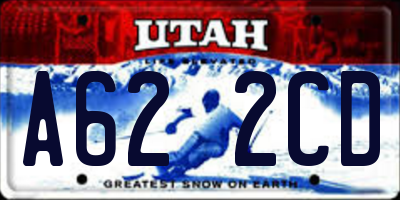UT license plate A622CD