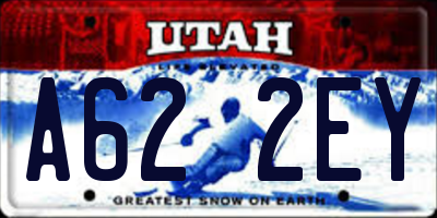 UT license plate A622EY
