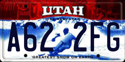 UT license plate A622FG