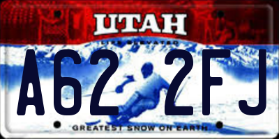 UT license plate A622FJ