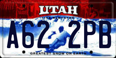 UT license plate A622PB
