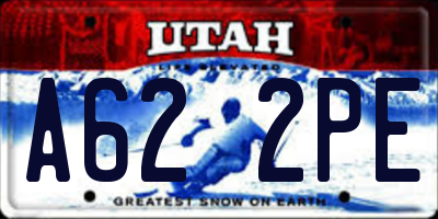 UT license plate A622PE