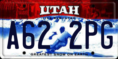 UT license plate A622PG