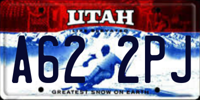 UT license plate A622PJ