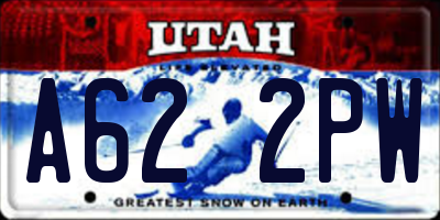 UT license plate A622PW