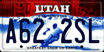 UT license plate A622SL