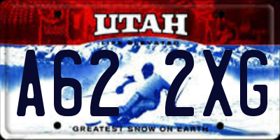 UT license plate A622XG