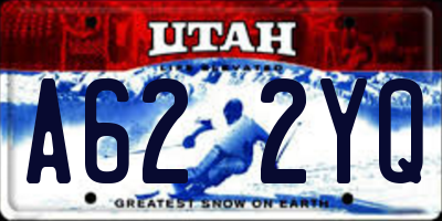 UT license plate A622YQ