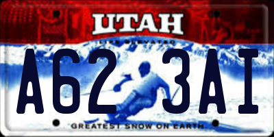 UT license plate A623AI